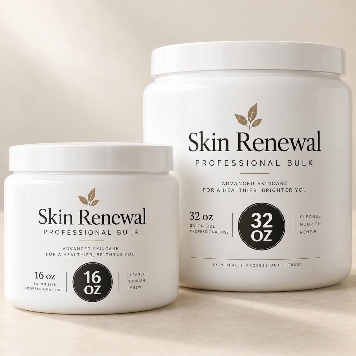 Skin Renewal — Professional Bulk: oversized 16 oz and 32 oz professional bulk jars