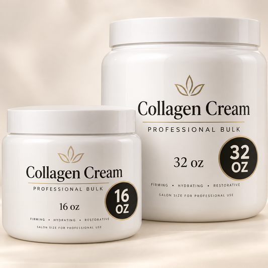 Collagen Cream — Professional Bulk: oversized 16 oz and 32 oz professional bulk jars