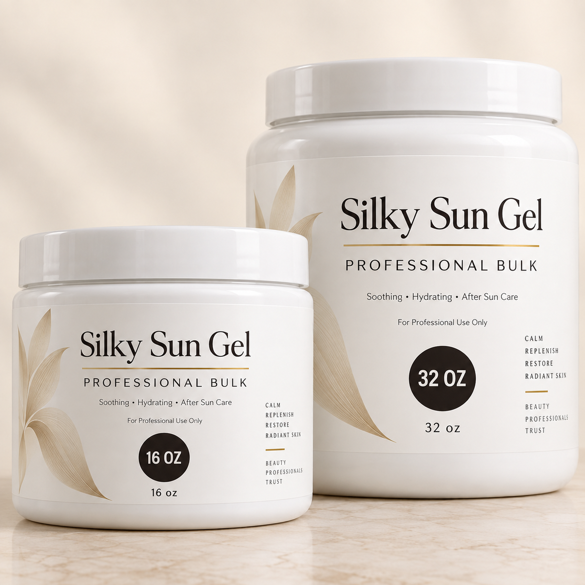 Silky Sun Gel — Professional Bulk: oversized 16 oz and 32 oz professional bulk jars